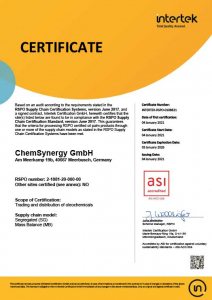 RSPO-License-ChemSynergy-GmbH