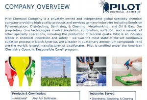 Pilot Chemical Company Overview